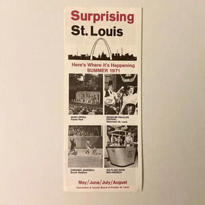 Vintage Summer  1971 Surprising St Louis Missouri Brochure Pamphlet Souvenir